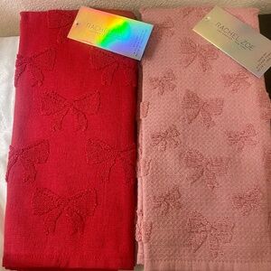 Rachel Zoe BOW Kitchen Towels 2 sets